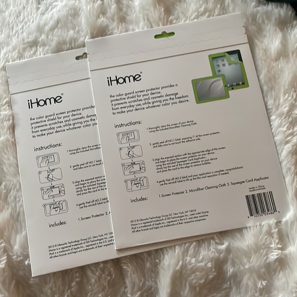 Two Lime Green Screen Protectors for iPad - Picture 3 of 6